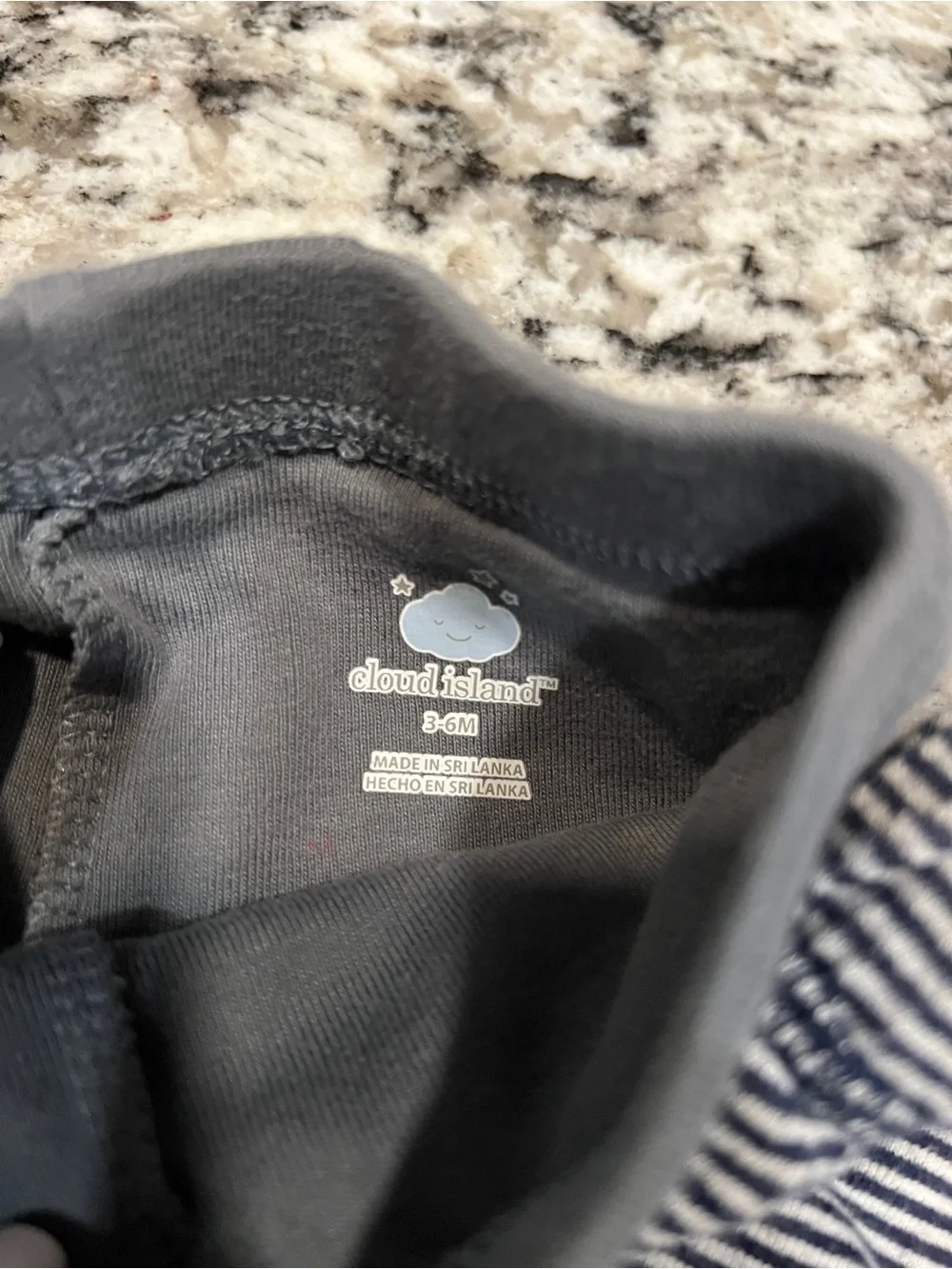 Cloud Island & Carter’s Baby Pants Bundle | Gray & Navy Stripe | 3-6M / 6M